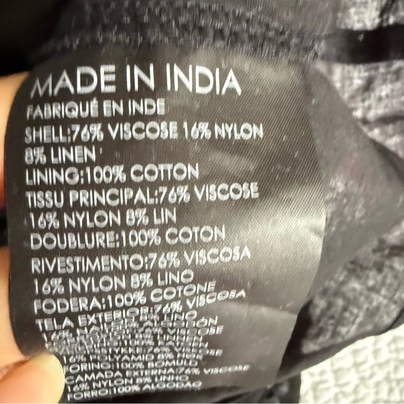 Club Monaco Black Ruffled Bell Sleeve Mini Dress 100% cotton - Picture 12 of 12